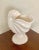 Large Cream Color Vintage Ceramic Footed Shell Dish For Sale In San Diego - Image 6 of 6