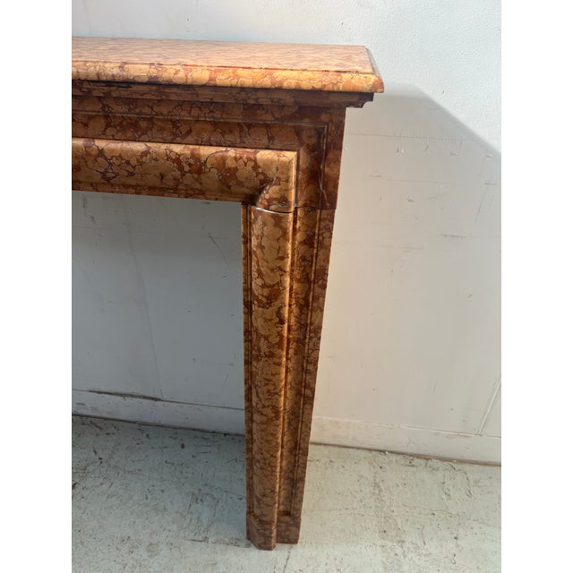 Louis XIV Style Fireplace in Speckled Breccia Marble, 1800s For Sale - Image 9 of 12