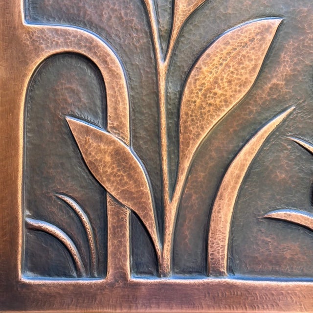 Metal Wall Relief With Flowers & Architecture For Sale - Image 12 of 15