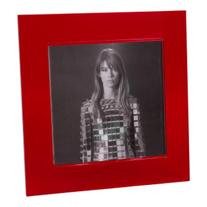 Modernist Red Lucite Picture Frame, Circa 1970