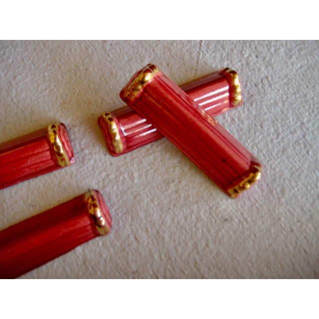 Art Deco Mid 20th Century Mid Century French Art Deco Knife Rest Set- 12 Pieces For Sale - Image 3 of 9