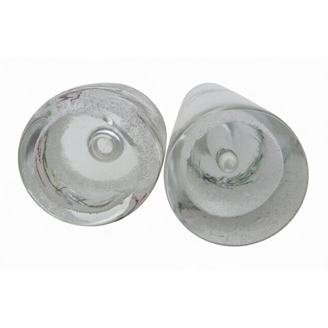 Mid-Century Modern Mid-Century Modern "Confetti" Metallurgical Glass Candlestick Holders by Ladislav Palecek, 1970s For Sale - Image 3 of 3