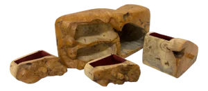 Handcrafted Burl Wood Jewelry Box by Jeff Trag, 1980s