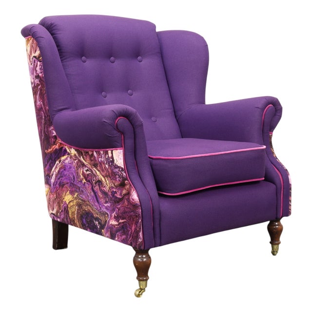 Classic Wing Chair in the style of Howard & Sons, 1960s For Sale