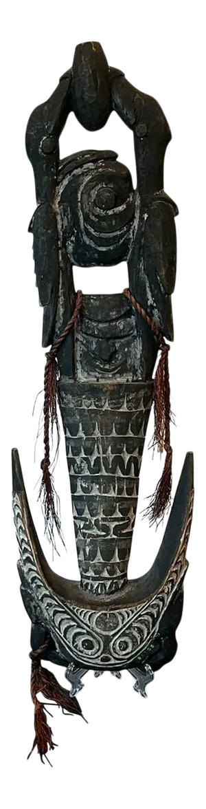 Carved Wood Hook Figure Papua New Guinea