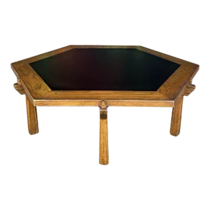 Ranch Oak Hexagonal Faux Slate Coffee Table