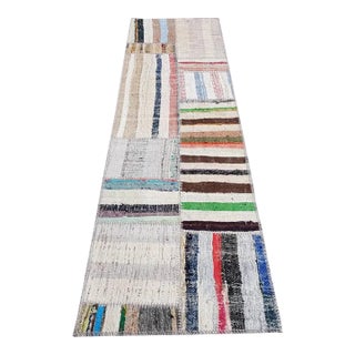 Natural Vintage Turkish Runner Rug For Sale