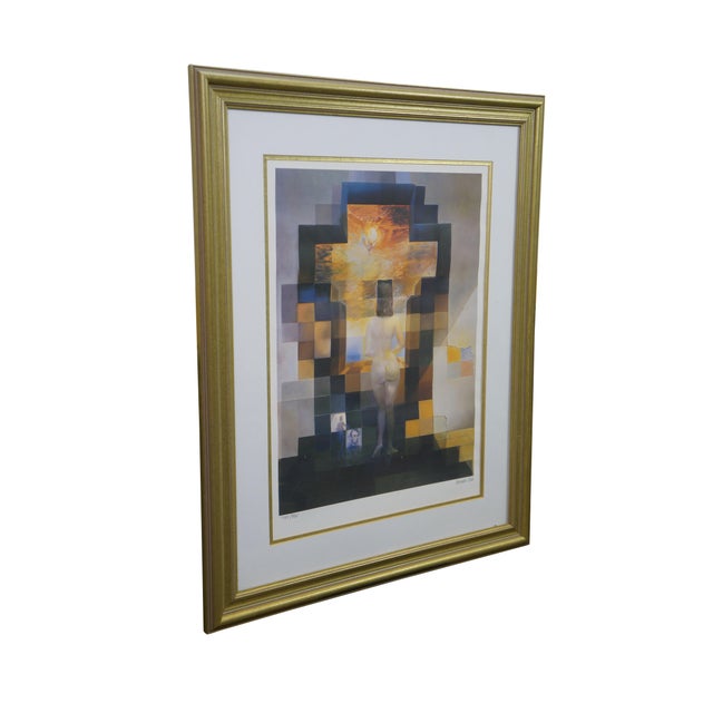 Modern Late 20th Century Salvador Dali Abraham Lincoln in Dalivision Optical Illusion Lithograph 32" For Sale - Image 3 of 14
