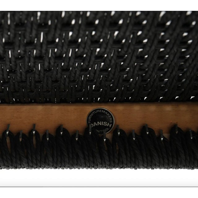 Model 78 Dining Chairs in Teak with Black Paper Cord Seats by Niels Otto (N. O.) Møller for J. L. Møllers, Denmark, 1960s, Set of 4 For Sale - Image 11 of 12