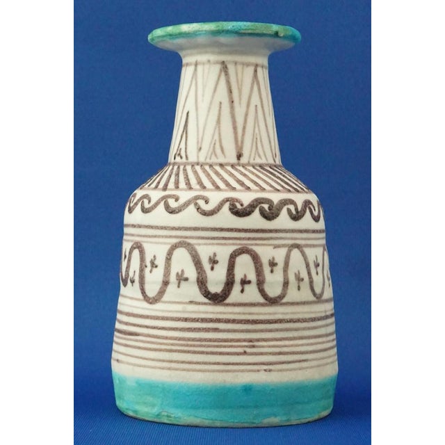 Early 1900s Century ceramic vase by Guido Gambone from CAS Vietri manufacturing, Vietri, Italy For Sale - Image 12 of 16