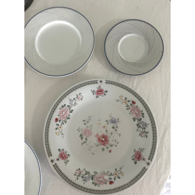 Japanese Delicate Pink Japanese Floral Themed Decorative Wall Plate Curation-Set of 11 For Sale - Image 3 of 12