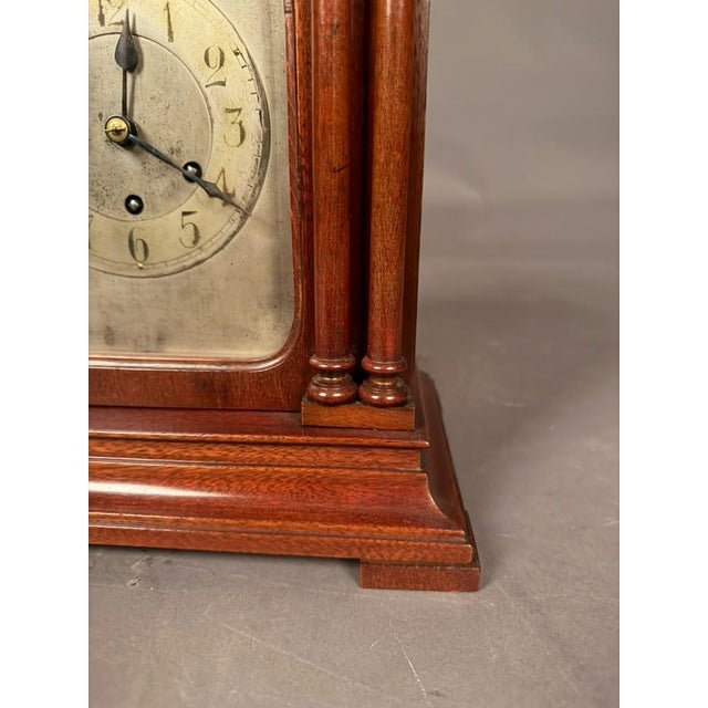 Gustav Becker German Mahogany Bracket Clock With Time, Strike & Chime, Circa 1920 For Sale - Image 14 of 16