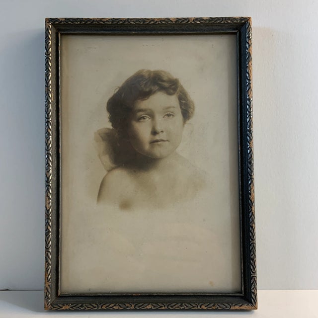 Wood Late 19th Century Portrait of a Child Photograph, Framed For Sale - Image 7 of 7