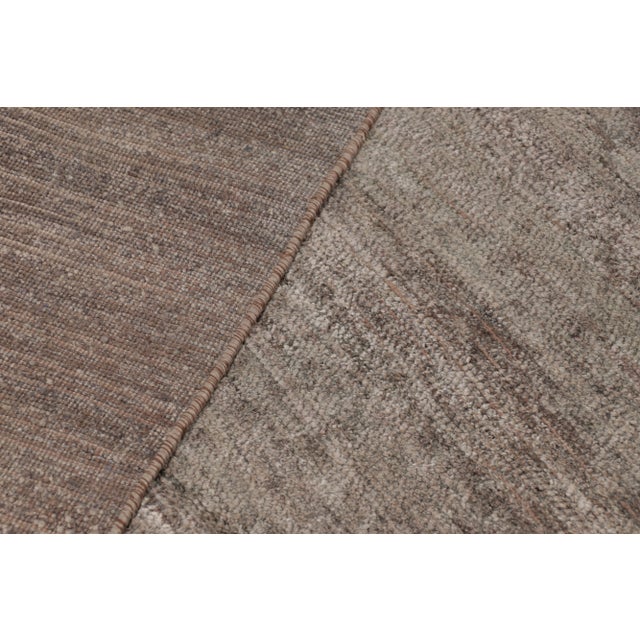 Beige Rug & Kilim’s Modern Textural Rug in Neutral Taupe and Gray Tone-on-Tone -14x15 For Sale - Image 8 of 8
