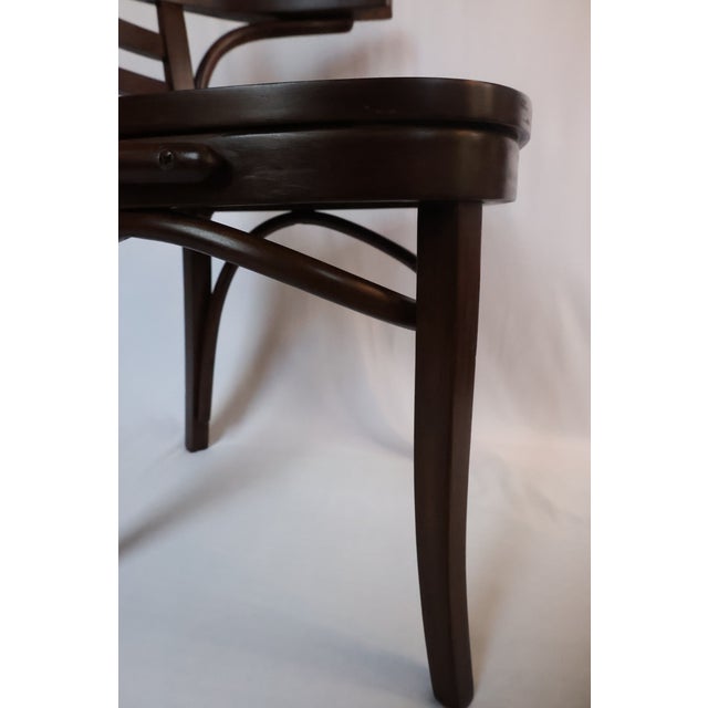 Thonet Midcentury Bentwood Armchair c.1950s - Original Makers Mark For Sale In New York - Image 6 of 12