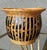 Wood Mid 20th-Century Finely Handwoven Tortoiseshell & Natural Rattan Cachepot Basket For Sale - Image 7 of 16