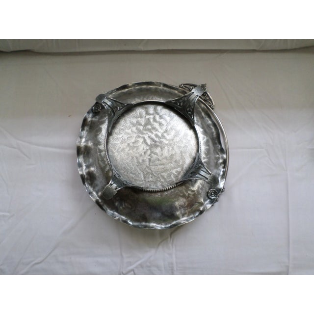 Victorian Late 20th Century Victorian James Tufts Silver Plate Aesthetic Movement Brides Basket For Sale - Image 3 of 8
