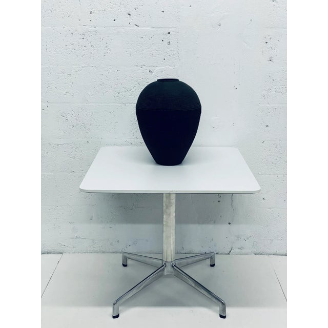 Postmodern Black Corrugated Cardboard Vase by Flute, Chicago For Sale - Image 12 of 13