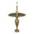 1950s Moroccan Etched Brass Floor Lamp With Tray Table For Sale