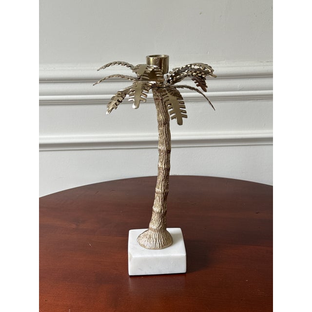 Palm Leaf Style Candle Holders For Sale - Image 12 of 14