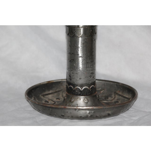 Black Vintage Wrought Iron Candleholder For Sale - Image 8 of 11