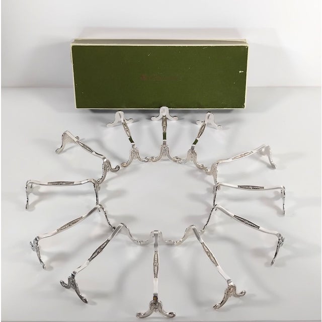 Christofle 1950s 12 Christofle Marie Antoinette Model Knife Holders For Sale - Image 4 of 7