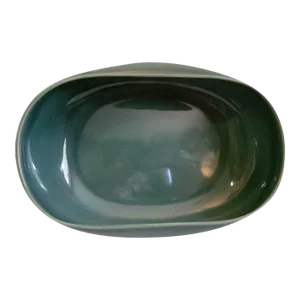 Mid-Century Russel Wright Pottery Seafoam Blue American Modern Serving Bowl