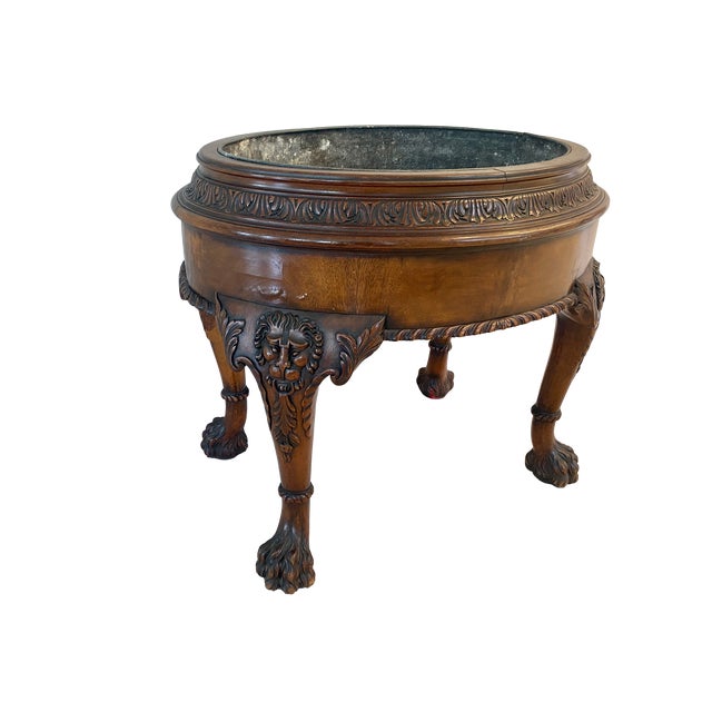 Antique French Renaissance Solid Walnut Jardiniere For Sale In Los Angeles - Image 6 of 12