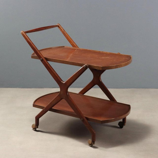 Vintage Kitchen Trolley in Beech, Italy, 1950s For Sale - Image 9 of 9