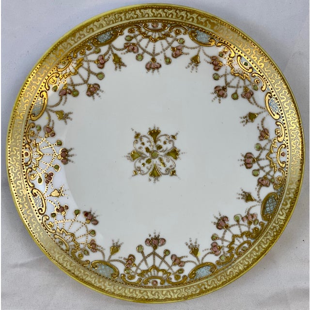 Vintage Nippon Hand Painted Beaded Gold Moriage Decorative Plate Chairish