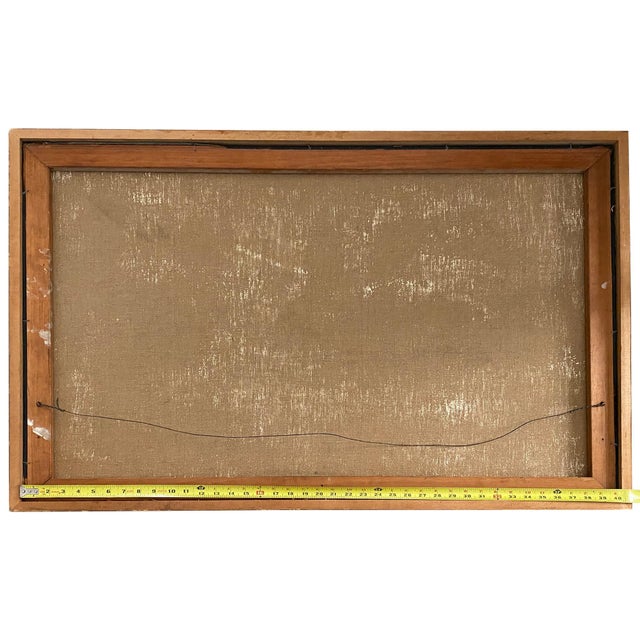 Walter Feldman Mid Century Modernist Abstract Painting 1955 For Sale - Image 4 of 5