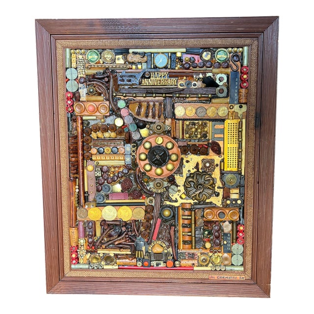 Original Jos. Carmassi Mixed Media Assemblage “Outer Space” (1992) For Sale