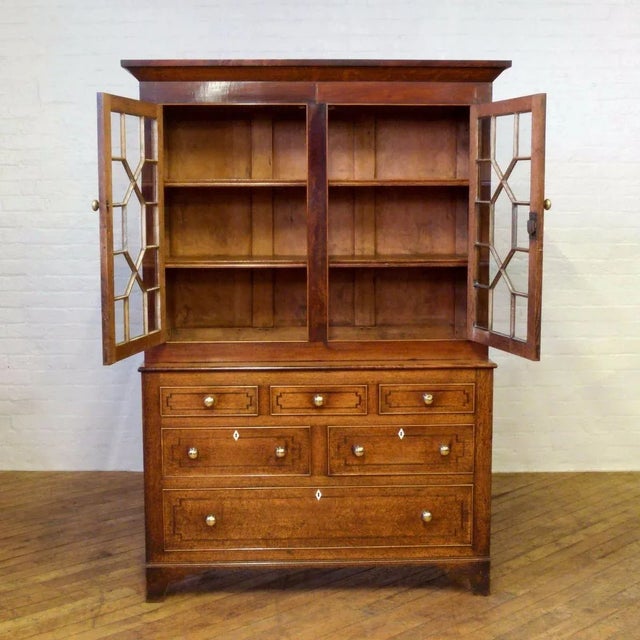 Welsh Oak and Mahogany Cupboard, 1800s For Sale - Image 9 of 12