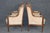 Mid 19th Century Pair of Antique French Louis XVI Bergère Chairs, Walnut Carved Frames With Down Cushions, Turn of the Century For Sale - Image 5 of 15