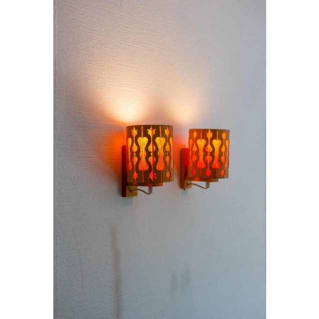 Light Yellow Vintage Scandinavian Pine Sconces, 1975, Set of 2 For Sale - Image 8 of 11