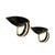 1950s Mid-Century Rare Hand-Blown Murano Black & Gold Acanthus Glass Sconces by Seguso - a Pair For Sale - Image 15 of 17