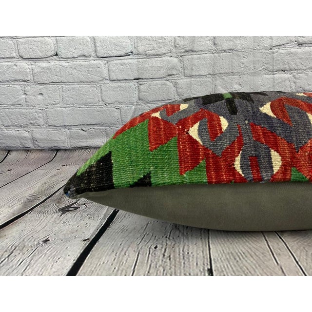16 x 24 Kilim Pillow Turkish Istanbul Serenity Pillow Cushion Cover For Sale - Image 4 of 4