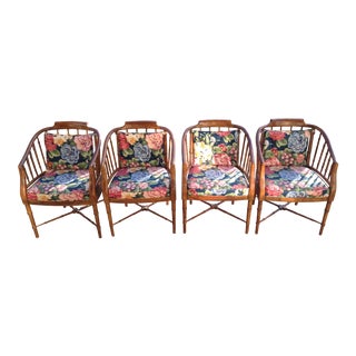 Drexel Bamboo Club Chairs - Set of 4 For Sale