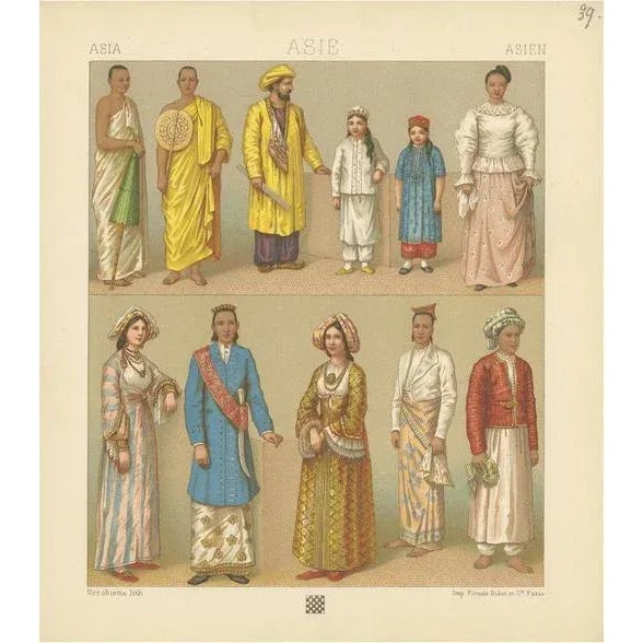 Racinet, Asian Clothing, 1880, Paper For Sale - Image 5 of 5