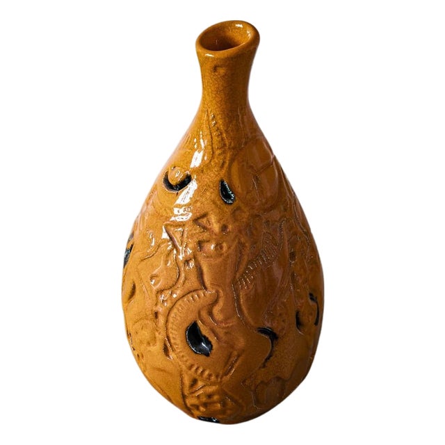 Orange Ceramic Vase by Poemu, France 2023 For Sale