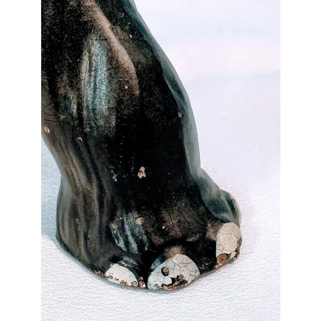 Figurative 1930s African Sylvac Black Elephant Figurine XL For Sale - Image 3 of 9