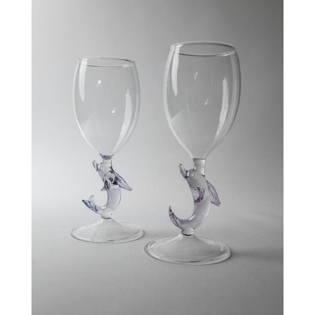Vintage Wine Glasses in Murano Glass, 1980s, Set of 2 For Sale - Image 11 of 11