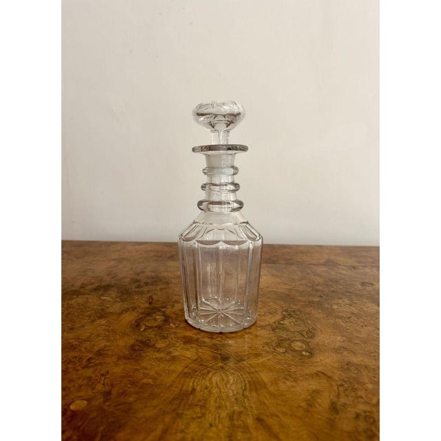 Antique Victorian Glass Decanter, 1880 For Sale - Image 3 of 4