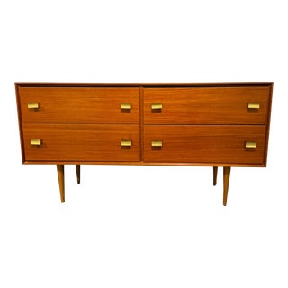Mid Century New Zealand Timber Dresser 4 Drawer For Sale
