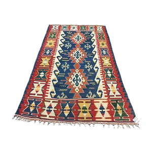 Vintage Turkish Handmade Wool Kilim Rug