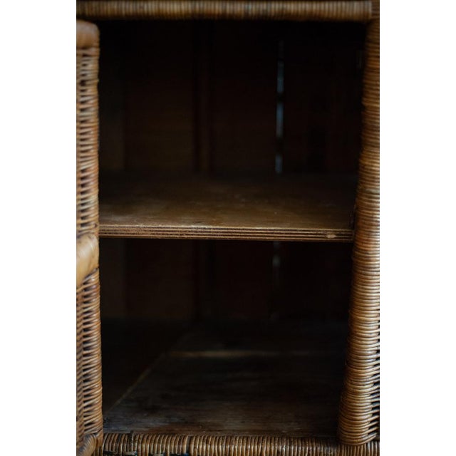Wood Small Woven Bamboo Sideboard, 1960s For Sale - Image 7 of 13
