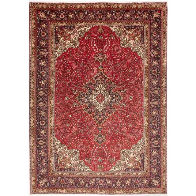 Middle Eastern Hand-Knotted Wool Tabriz Rug For Sale - Image 11 of 11