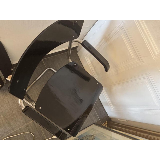 Wood Vintage Bauhaus Cantilever Chair in Chrome-Plated Steel Tubing, 1930s For Sale - Image 7 of 8