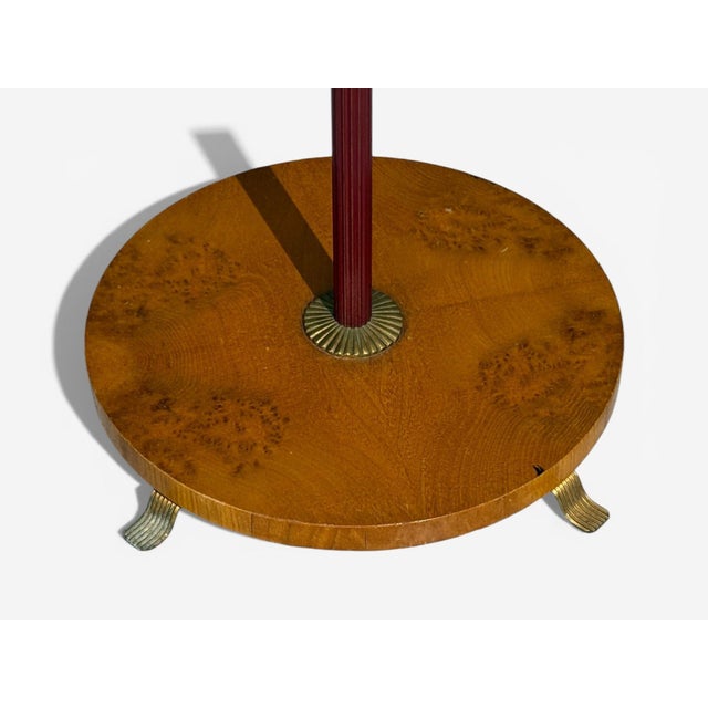 Swedish Modern, Adjustable Floor Lamp, Wood, Metal, Sweden, 1950s For Sale - Image 16 of 17