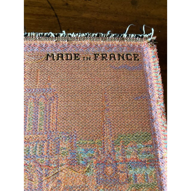 Vintage French Paris Landmark Tapestries, Eiffel Tower & Notre Dame Wall Hangings - Set of 2 For Sale - Image 9 of 11